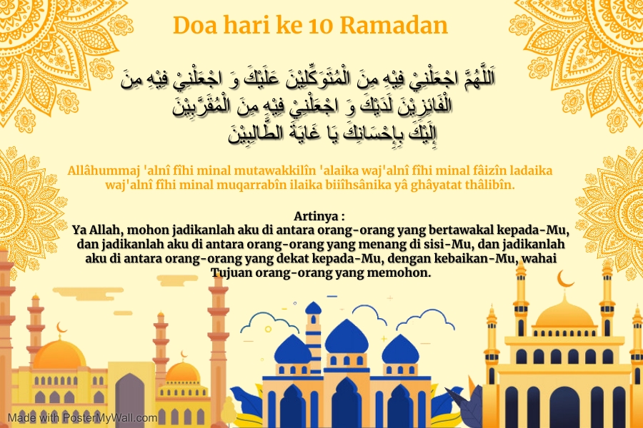 Doa ramadhan hari ke 10