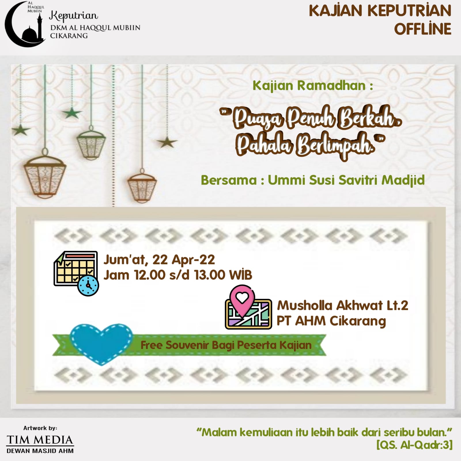 Kajian Ramadhan Muslimah AHM Cikarang