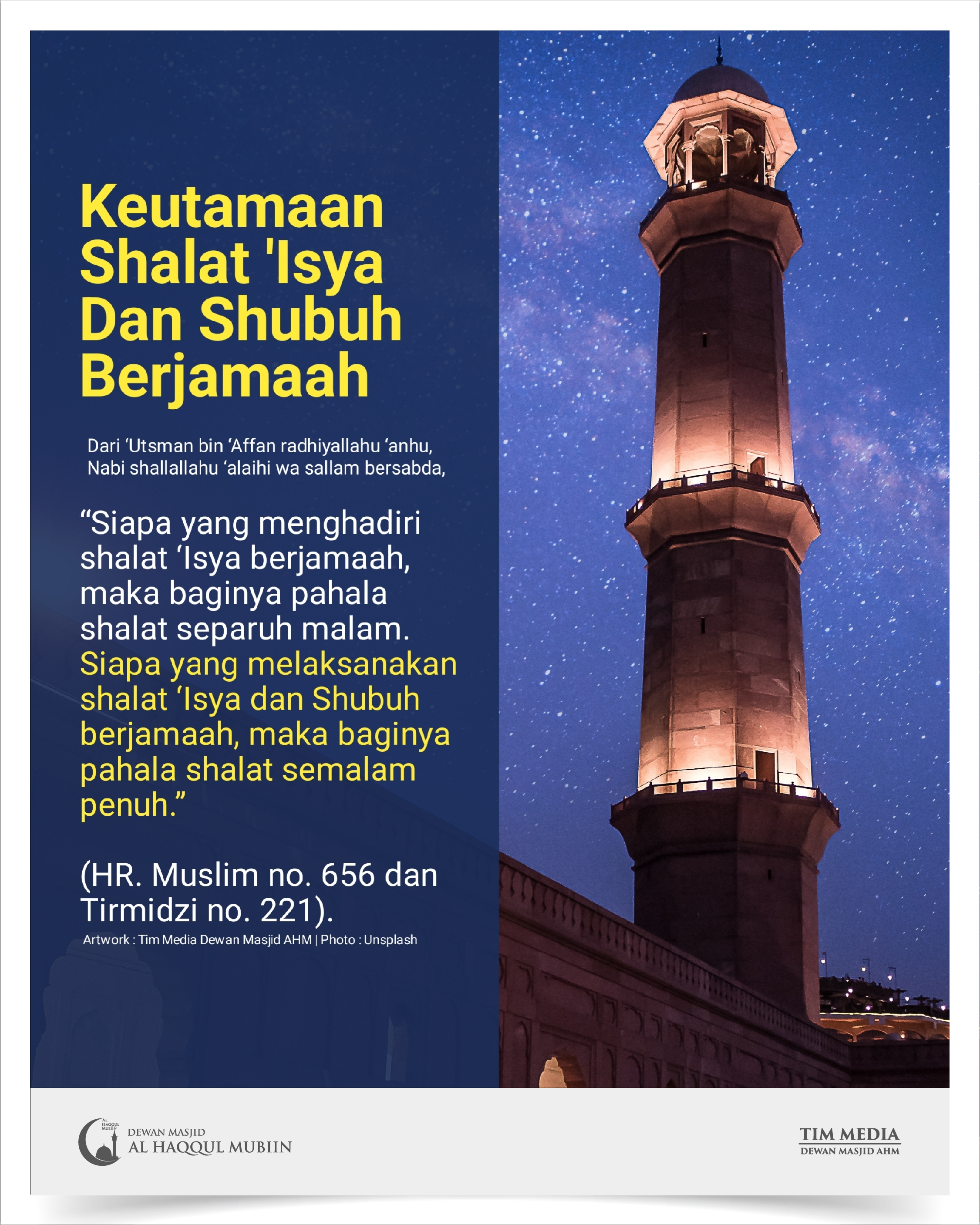 015 | Keutamaan Shalat 'Isya Dan Shubuh Berjamaah