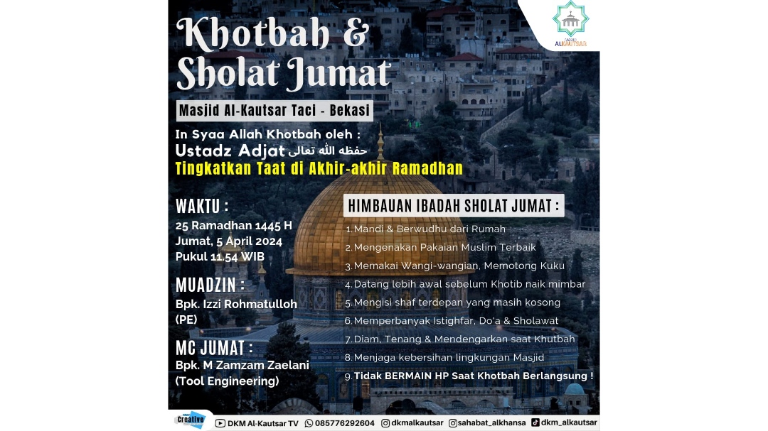 Schedule Sholat Jum'at