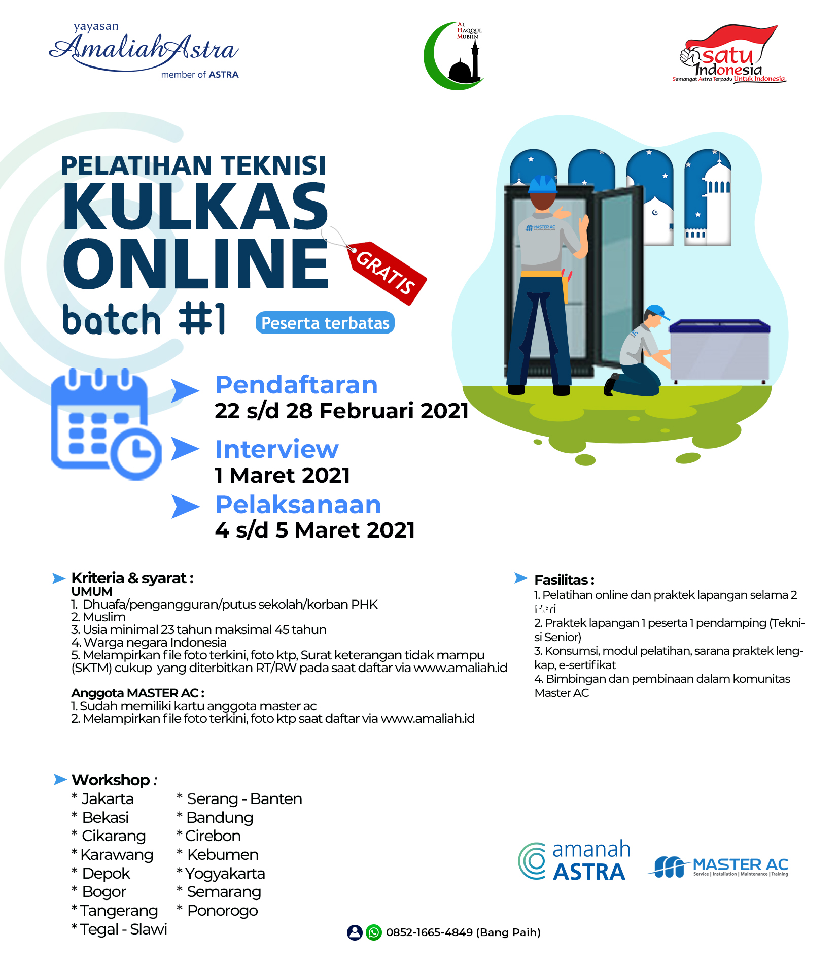 pelatihan teknisi kulkas online batch 1