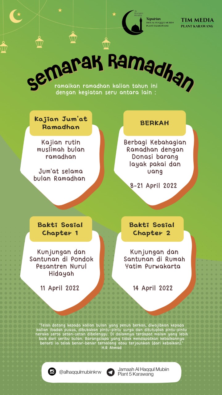 Semarak Ramadhan Keputrian AHM Plant 5 Karawang